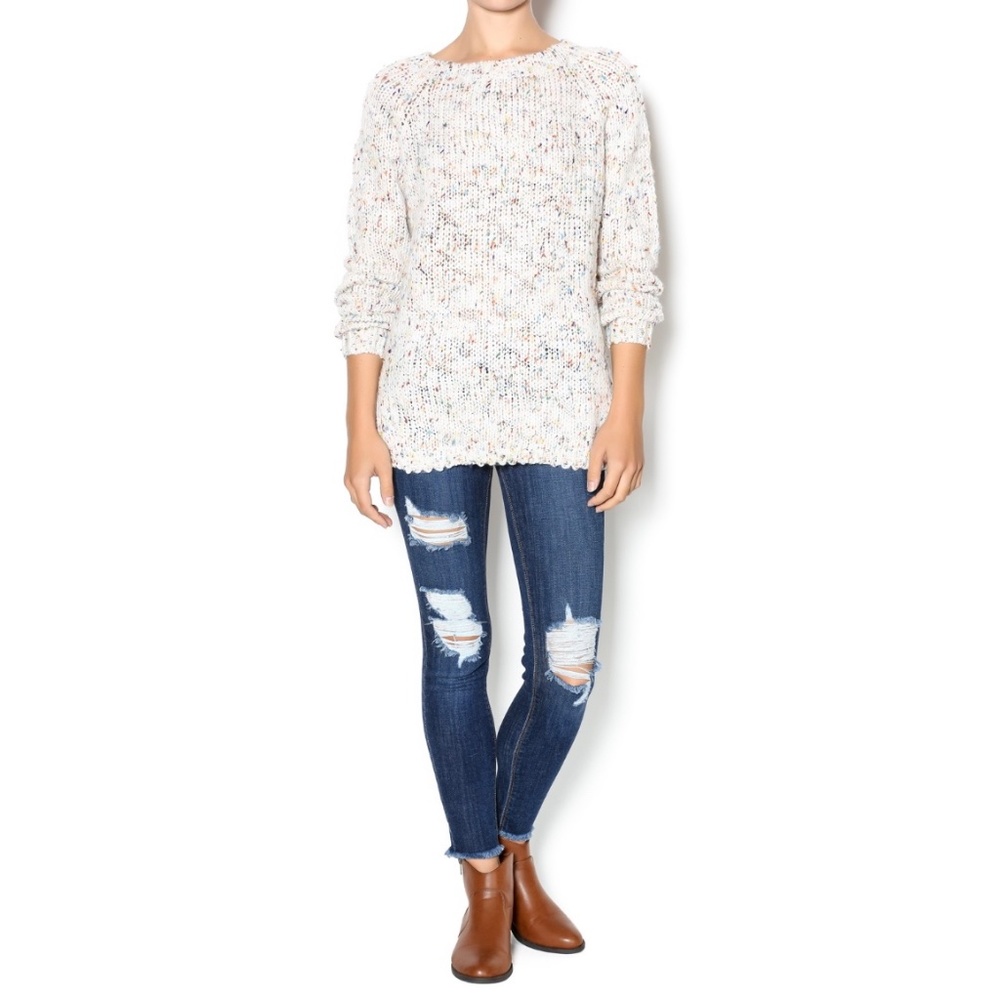 Mossimo | Metallic Multi Colored Knit Long Sleeve Crew Neck VSCO Chunky Sweater